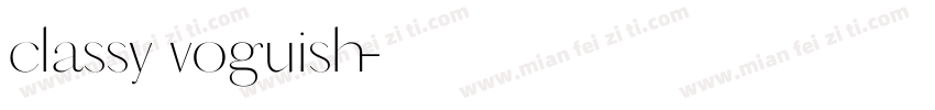 classy voguish字体转换